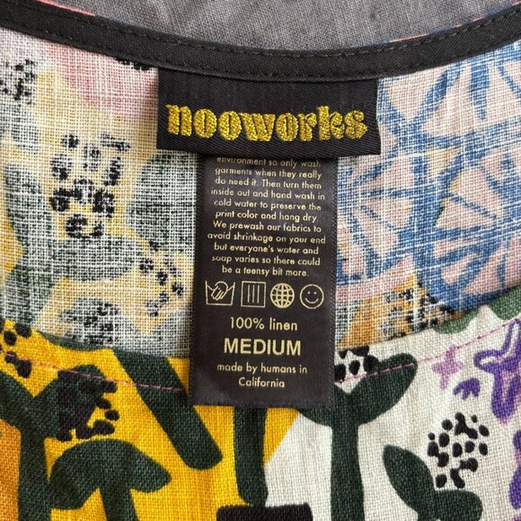 Nooworks Linen Naomi Dress NWOT People I've Loved Floral Medium - Picture 2 of 3